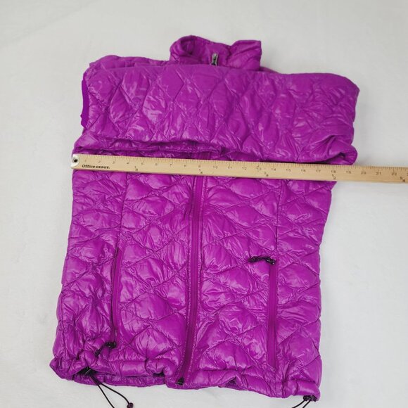 Columbia Women's Magenta Purple Turbodown 650 Mountain Quilted Puffer Jacket M - Picture 3 of 7